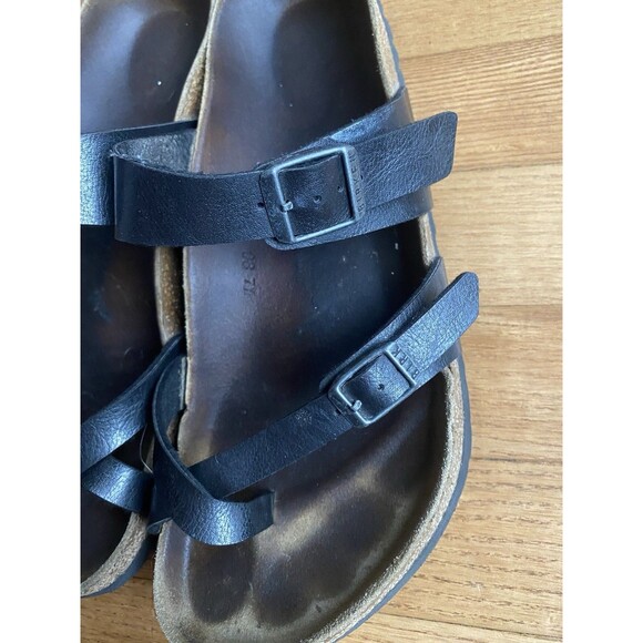 Birkenstock Mayari Women's Black Leather Sandal Strappy Birki 10 Summer Size 41 - Picture 3 of 9